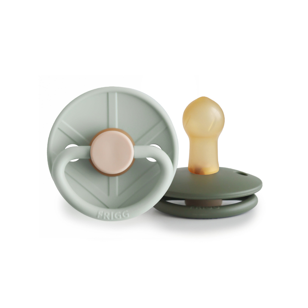 FRIGG Fopspeen + 0 maanden Little Viking latex Sage/Olive - 2 stuks