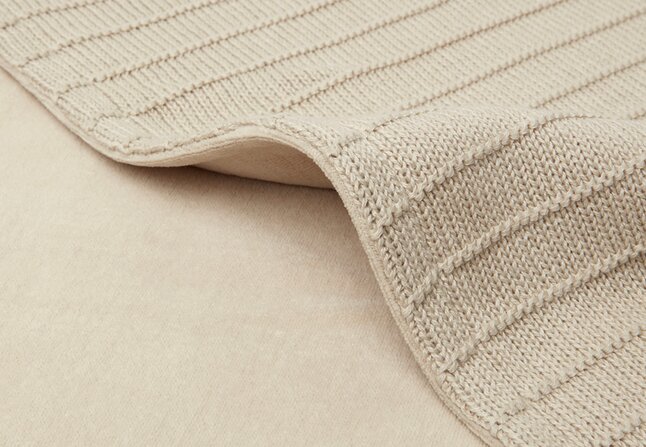 Jollein Couverture pour lit Pure Knit Velvet Nougat