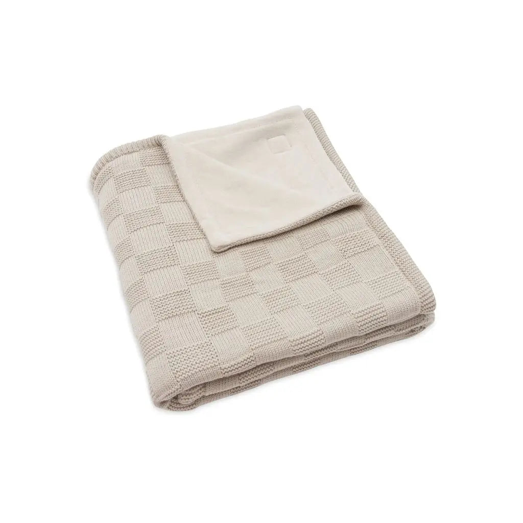 Jollein Deken voor bed Box Knit Warm Sand/Velvet 100 x 150 cm