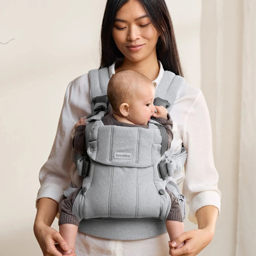 BabyBjörn Porte-bébé ventral Harmony tissé gris clair