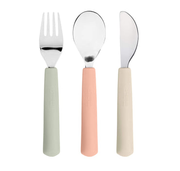 Lässig Vork, lepel en mes met siliconen handvaten Happy Fruits Cherry