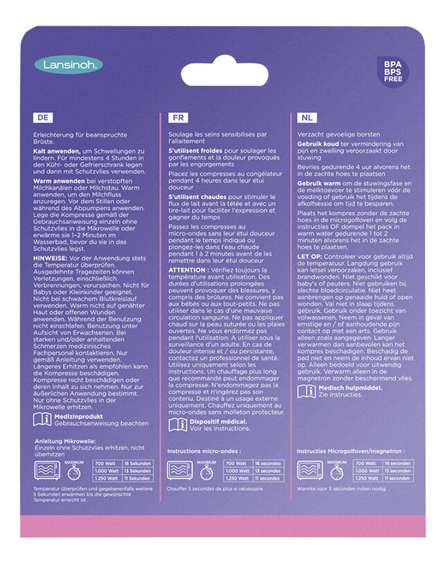Lansinoh Compresses apaisantes 3 en 1 Thermoperles - 2 pièces