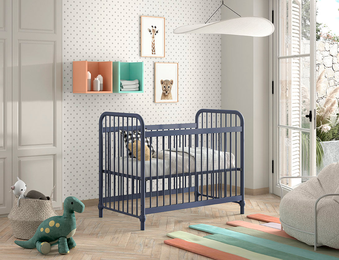 Jaxx Lit de bébé L 120 x Lg 60 cm Bronxx Blue Denim
