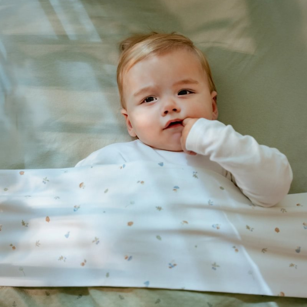 Little Dutch Deken voor wieg zomer Pure Sage Leaves