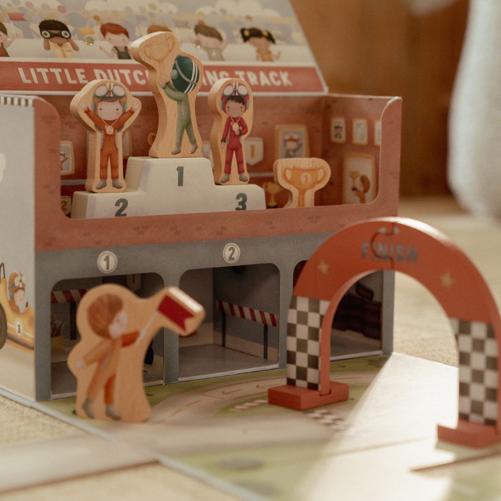 Little Dutch Houten Speelkoffer met racebaan