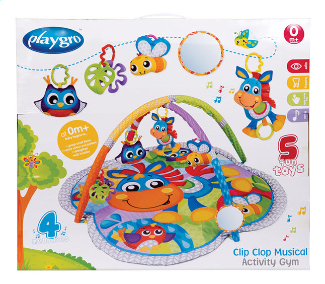 Playgro Tapis de jeu Clip Clop Activity Gym with Music