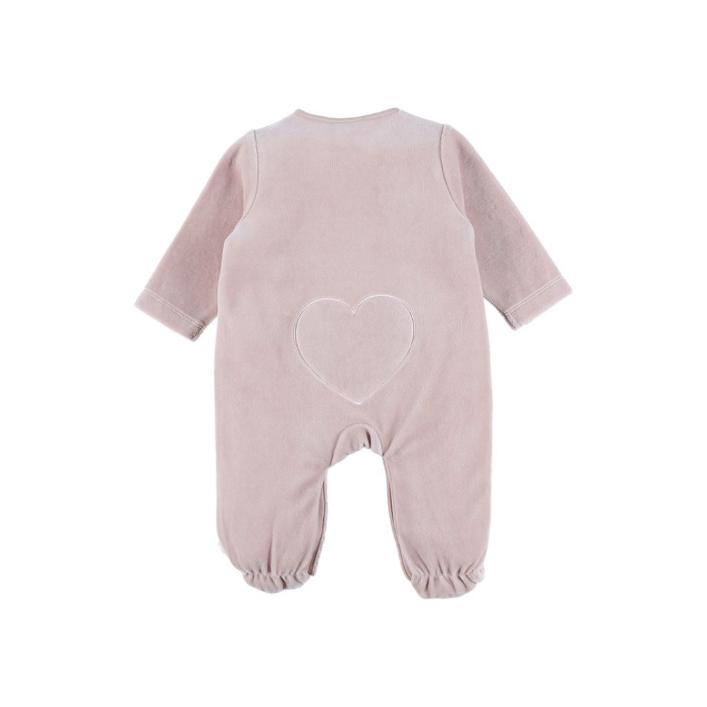 Noukie's Pyjama velours Nappy cat unisexe rose