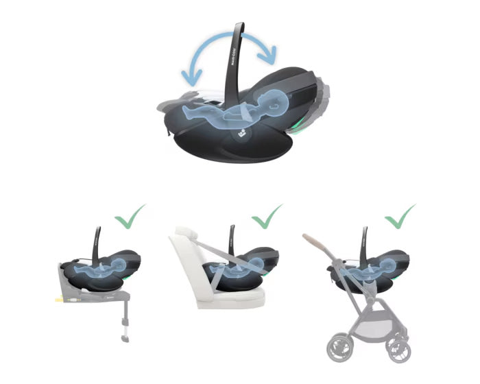 Maxi-Cosi Siège-auto portable Pebble 360 Pro² Twillic Graphite Groupe 0+
