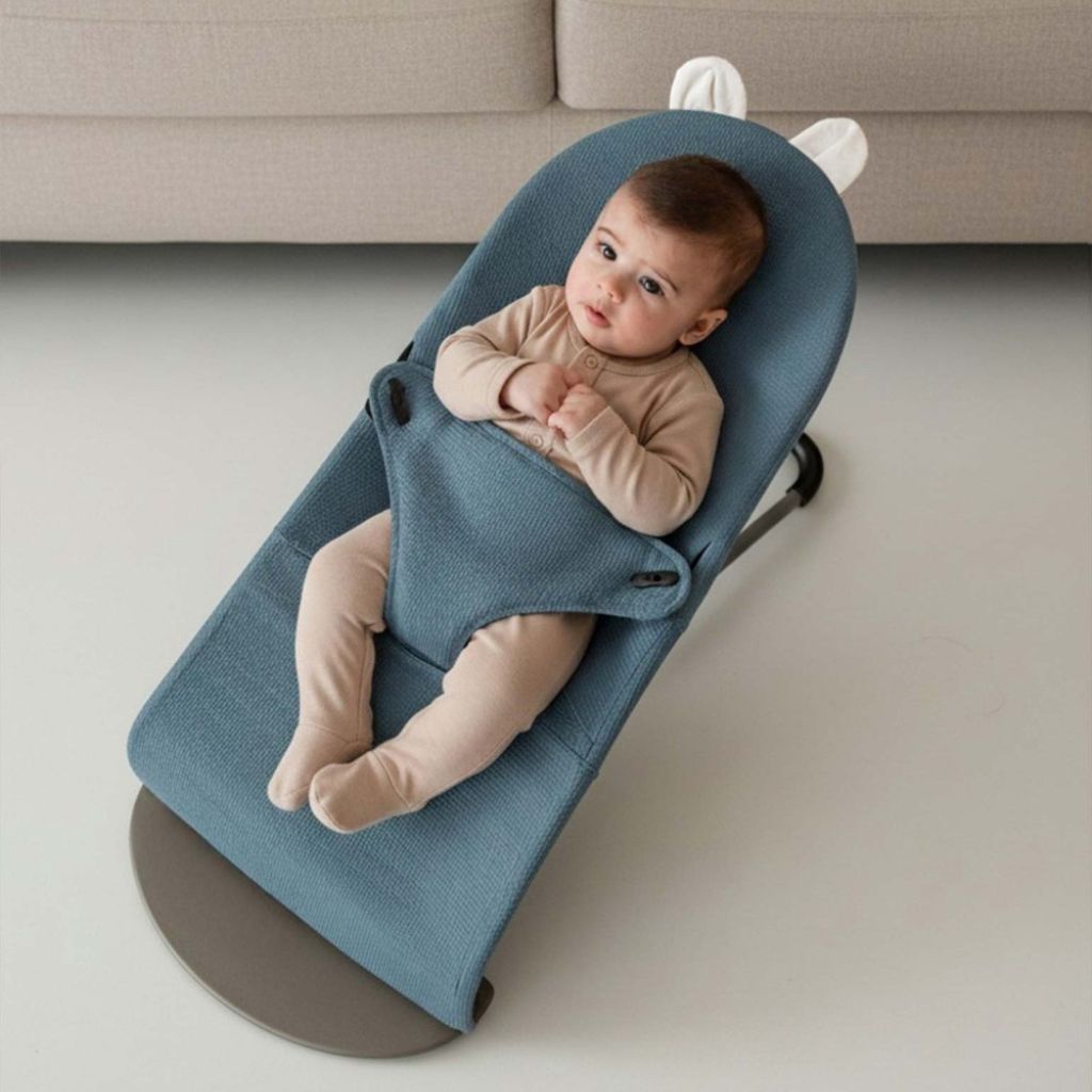 Fun*das bcn Housse pour relax Baby Björn Ours Mini Waffle Azul Blue