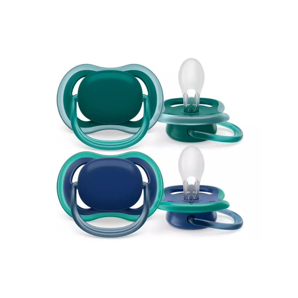 Philips AVENT Fopspeen + 6 maanden Ultra Air nachtblauw, groen - 2 stuks