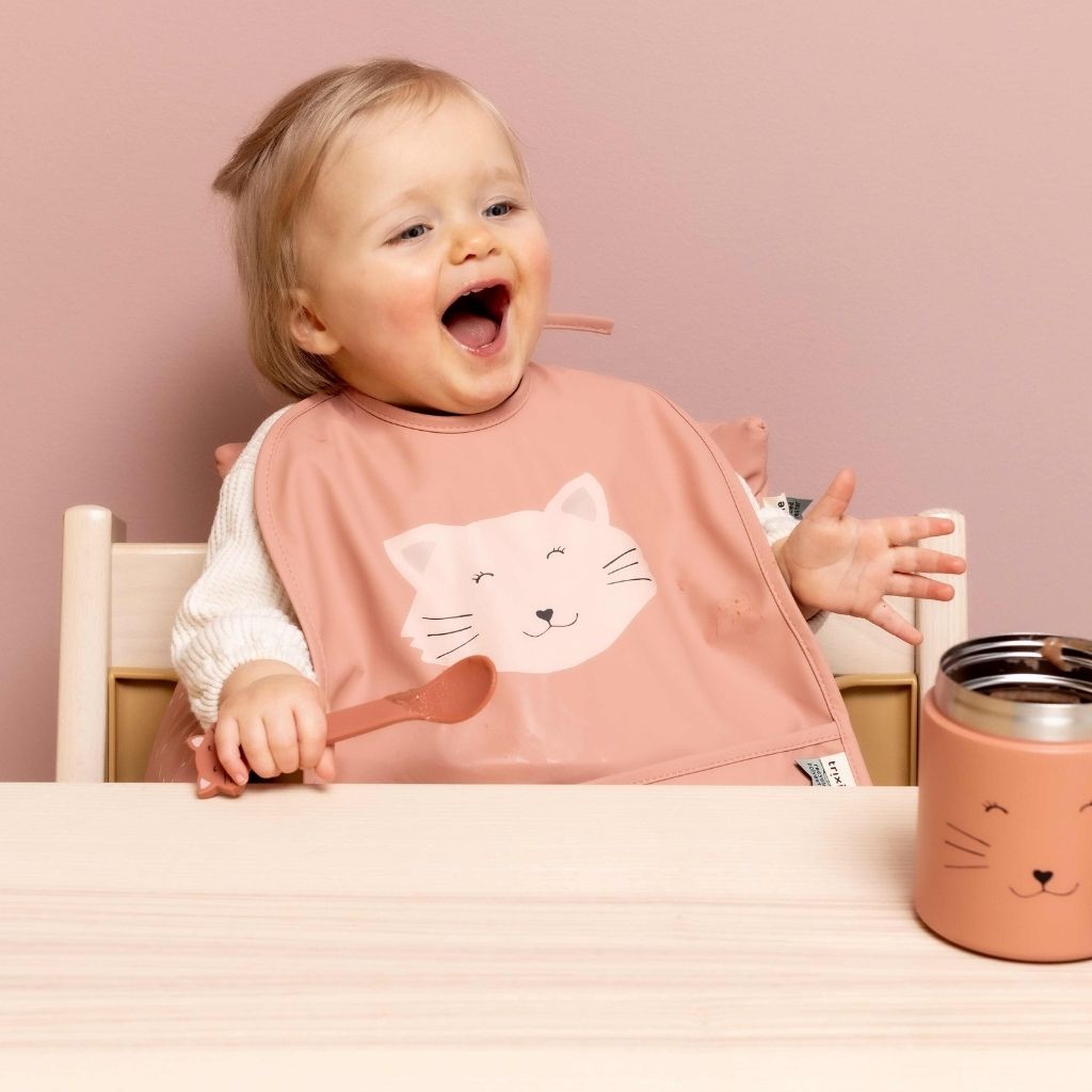 Trixie Slabbetje Animals Mrs Cat roze - 2 stuks