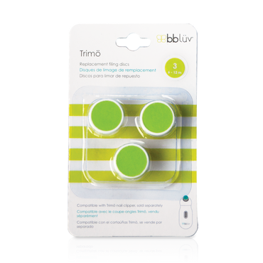 Bblüv Set vervangende vijltjes voor elektrische nageltrimmer Trimö 6-12 maanden limoen - 3 stuks