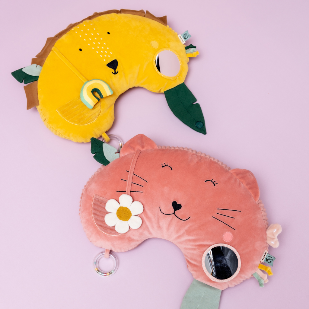 Trixie Baby Coussin Tummy time Mr. Lion jaune