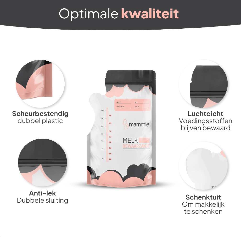 Mammie Bewaarzakjes voor moedermelk - 50 stuks