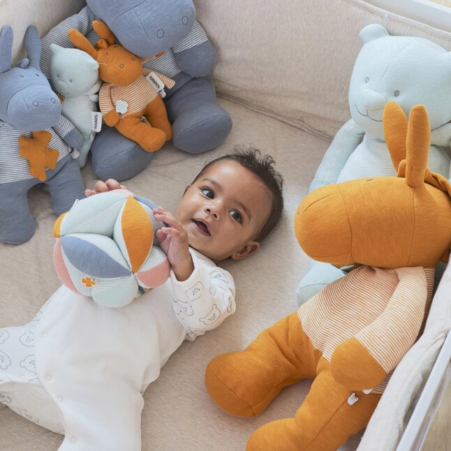 Noukie's Peluche Paco, Nouky & Lola - Paco 40 cm ocre