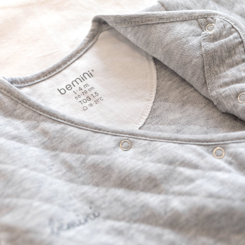 Bemini Sac de couchage mi-saison Magic Bag Pady Quilted Jersey 70 cm gris chiné