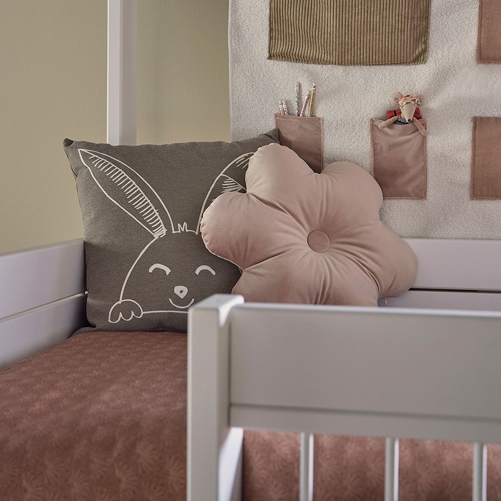 LIFETIME Coussin Happy Rabbit brun