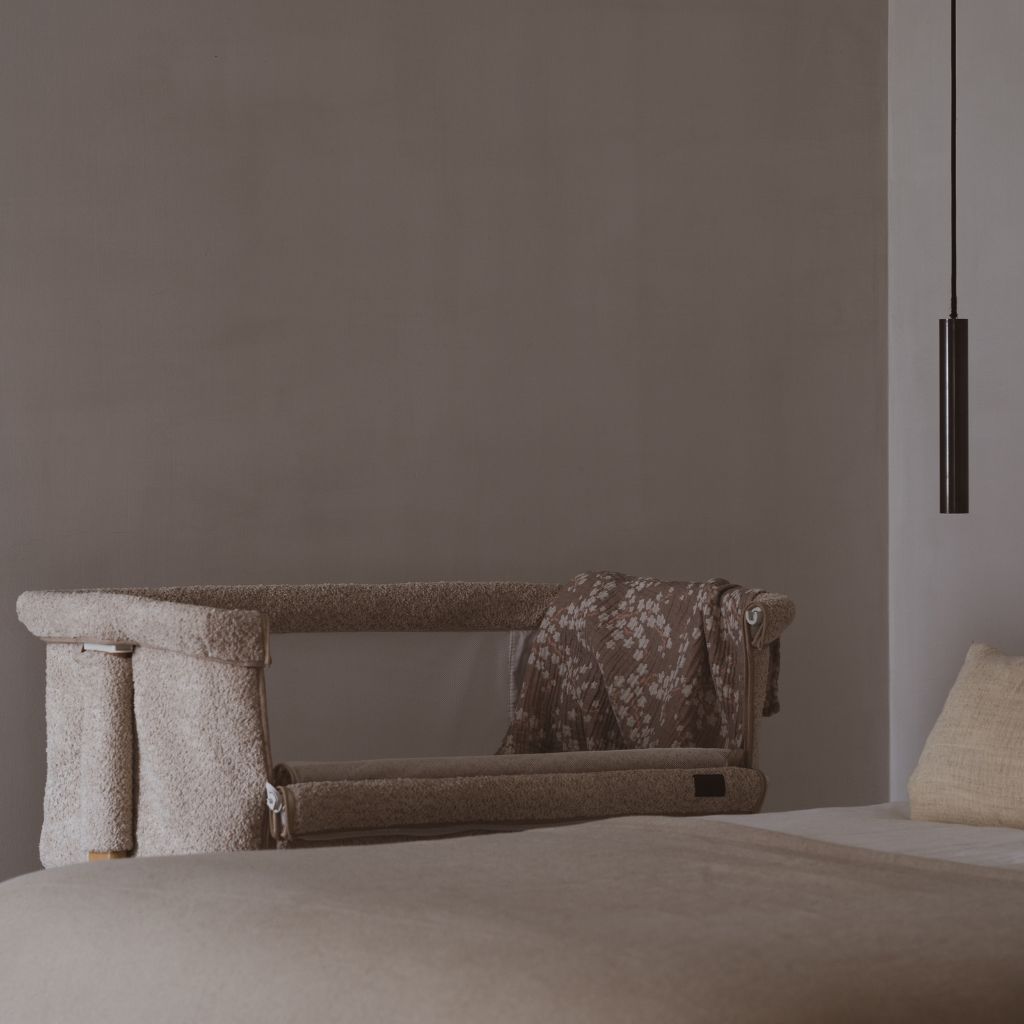 Quax Co-sleeper Side-by-Side Sheep hout incl matras 50x84cm afnb bekleding