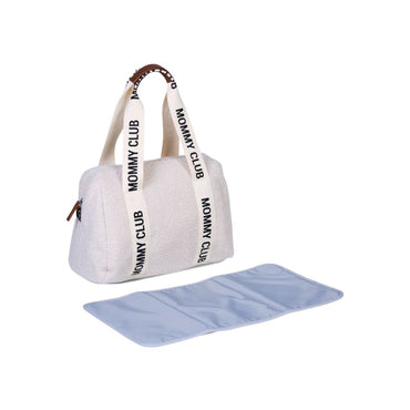 Childhome Sac à langer Mommy Club Signature Teddy Ecru