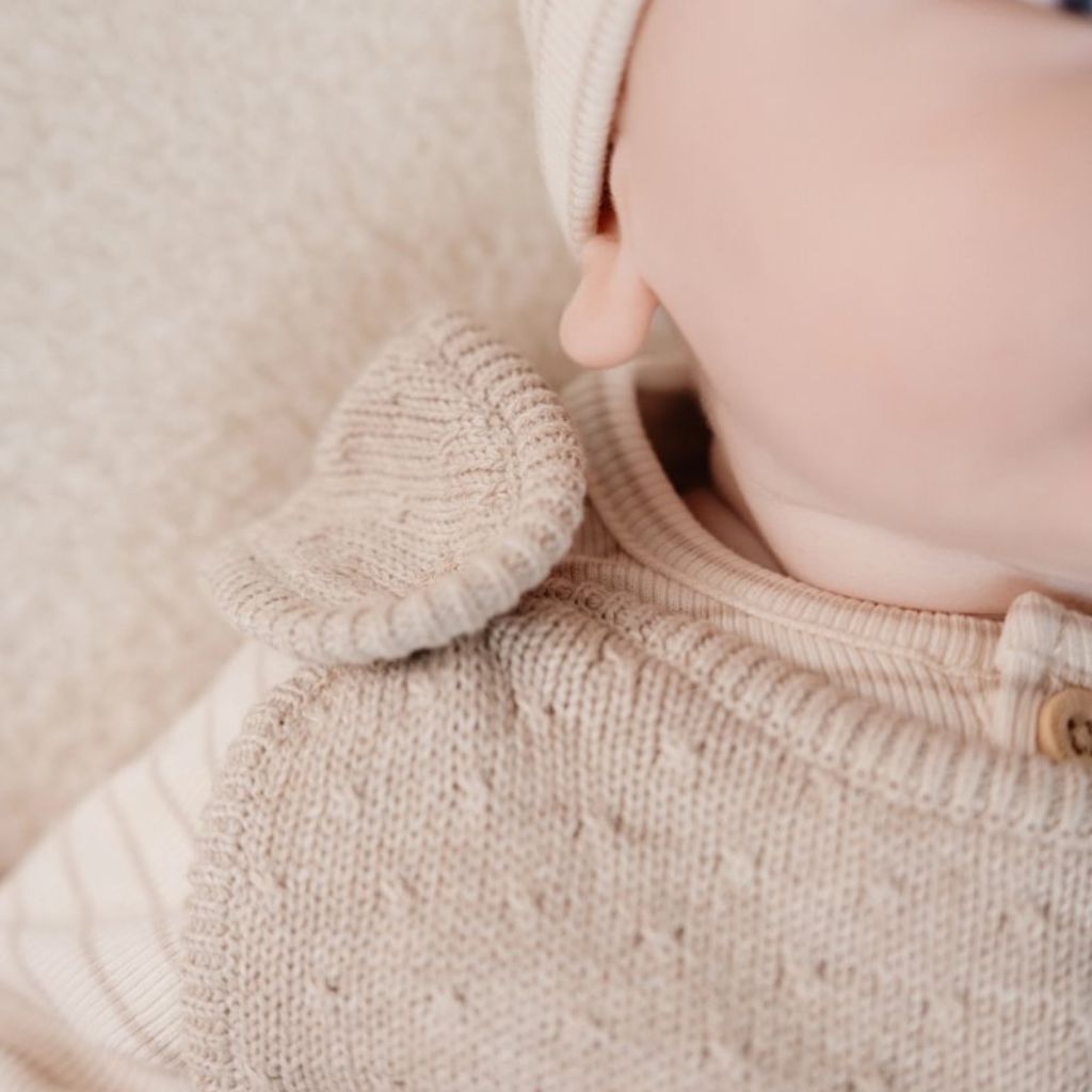 Little Dutch Combinaison tricotée unisexe Soft Beige