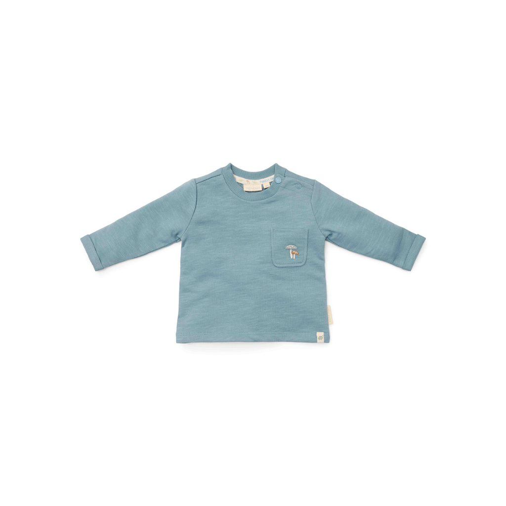 Little Dutch T-shirt met lange mouwen Forest Friends Stone Blue