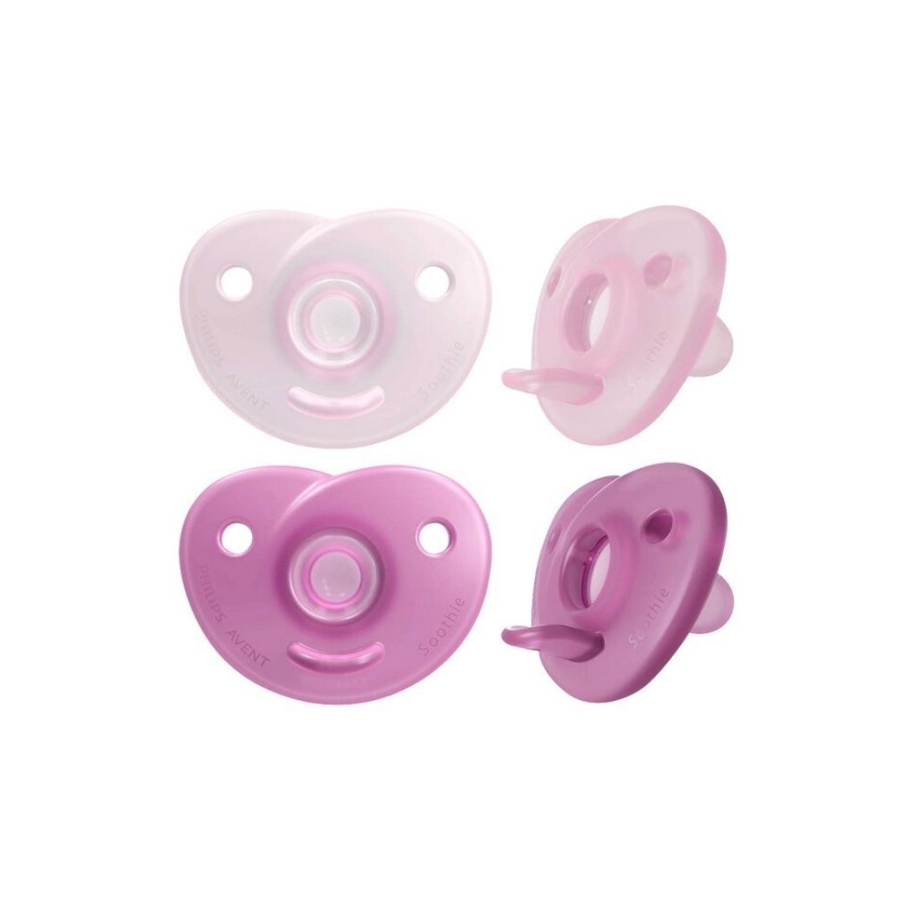 Philips AVENT Fopspeen + 0 maanden Soothie roze - 2 stuks
