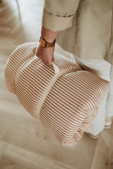 Play and Go Coco Stripes brown organic tapis de jeu 130 cm