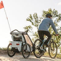 man met fietskar dreambaby