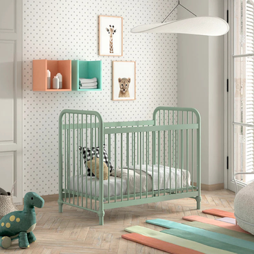 Jaxx Lit De Bébé Bronxx Lg 60 x L 120 cm Olive Green
