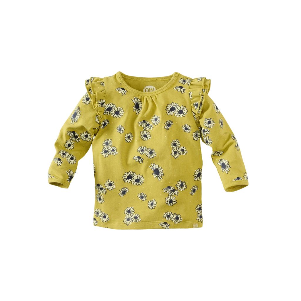 z8 t-shirt lange mouw Elin,m56, Burnished gold/AOP,Girls