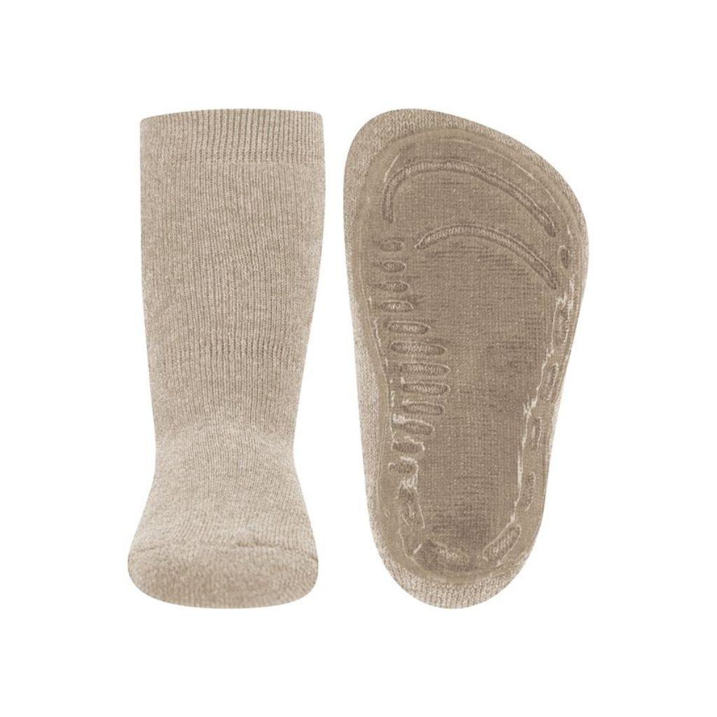 Ewers Chaussettes Antidérapant Uni Beige Mélangé M19/20 Unisexe