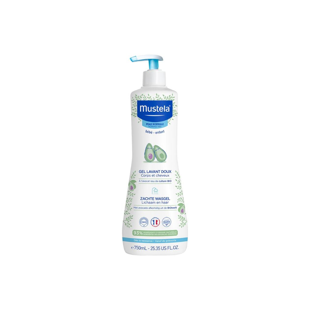 Mustela Wasgel normale huid pompfles 750 ml