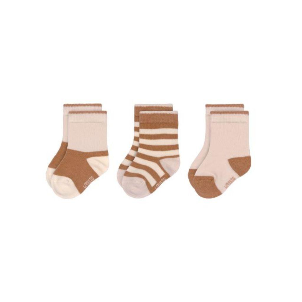 Lässig Paire de chaussettes Powder Pink/Caramel - 3 pièces 