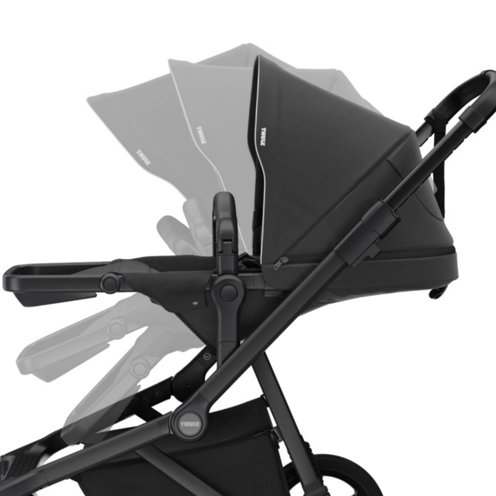 Thule 2-in-1 Kinderwagen Sleek2 Black + Draagmand Black + Gratis Zwarte Voetenzak