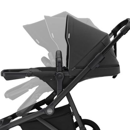 Thule 2-in-1 Kinderwagen Sleek2 Black + Draagmand Black + Gratis Zwarte Voetenzak
