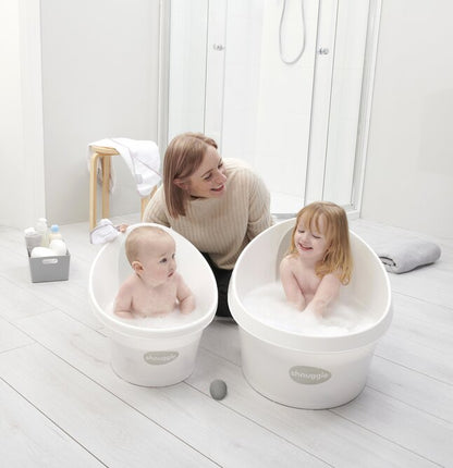 Shnuggle Baignoire pour enfants blanc-gris clair