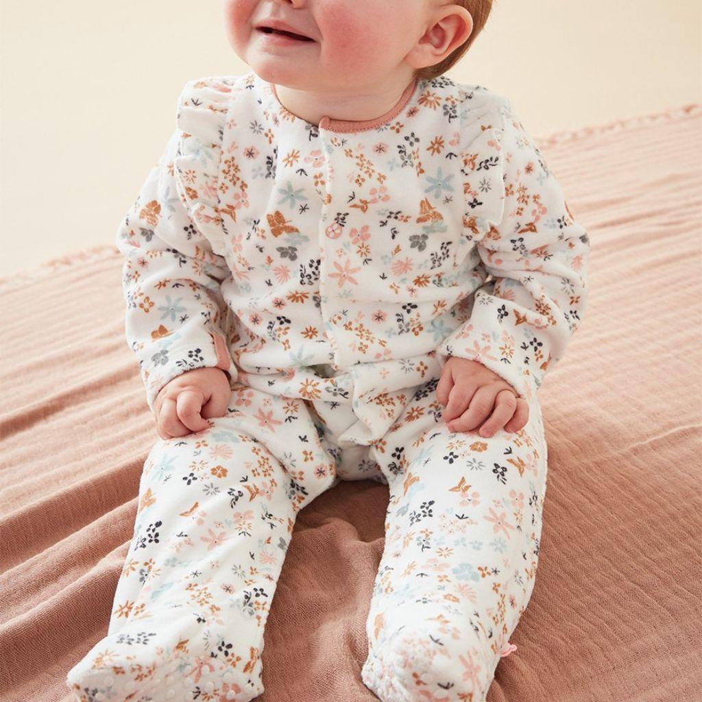 Noukies Pyjama Flowers velours 1M
