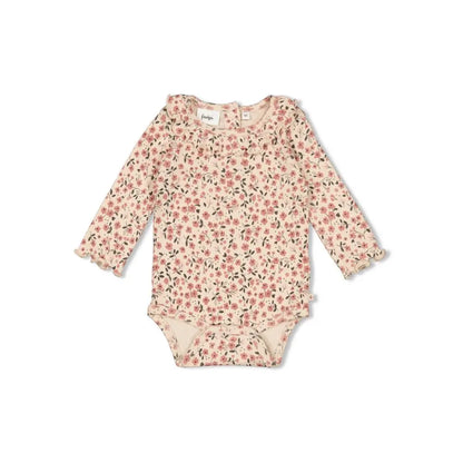 Feetje Romper rib AOP - Woodland Bloom Offwhite Meisje