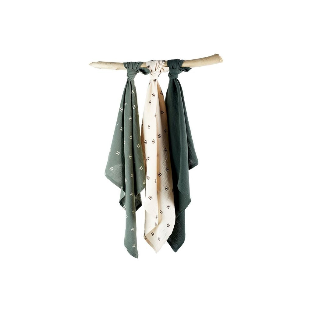 Dreambee Tetracloth Flo vert/écru
 - 3 pièces
