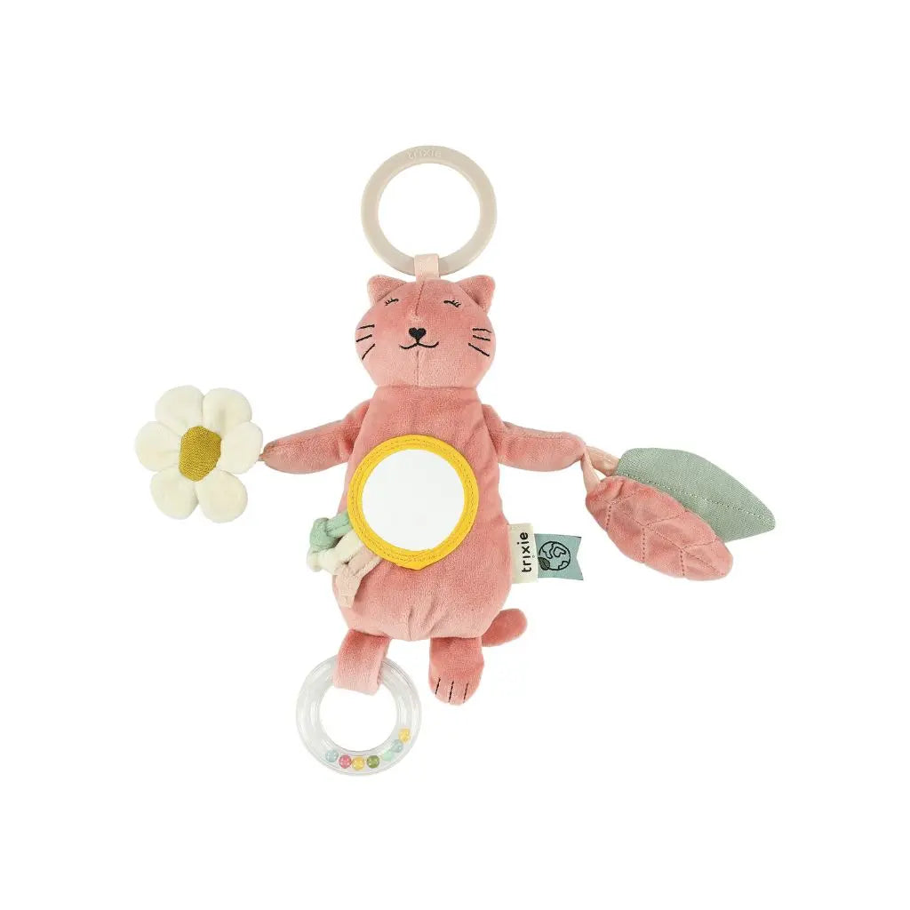 Trixie Baby Jouet d’éveil suspendu Mrs. Cat rose