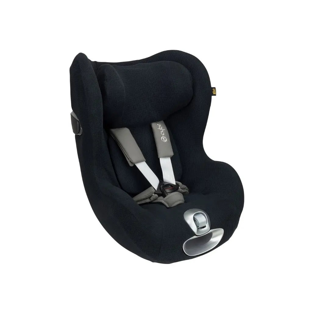 Ukje Housse de siège auto pour Cybex Sirona Z T (Plus) Groupe 1 en tissu gaufré noir
