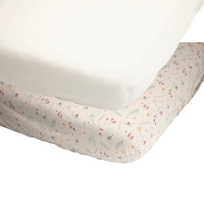 Dreambee Drap-housse pour lit Oscar Flowers 60 x 120 cm - 2 pièces