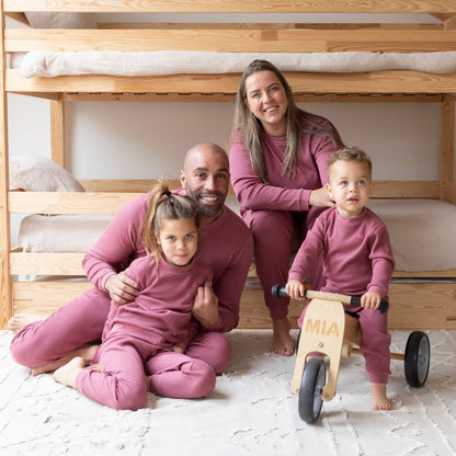 Feetje Pyjama en tissu gaufré 2 pièces pour adulte Berry