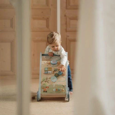 Little Dutch Porteur-pousseur en bois Forest Friends bleu