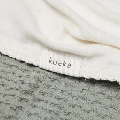 Koeka Couverture pour berceau ou parc Amsterdam Cotton fleece wafel Shadow Green