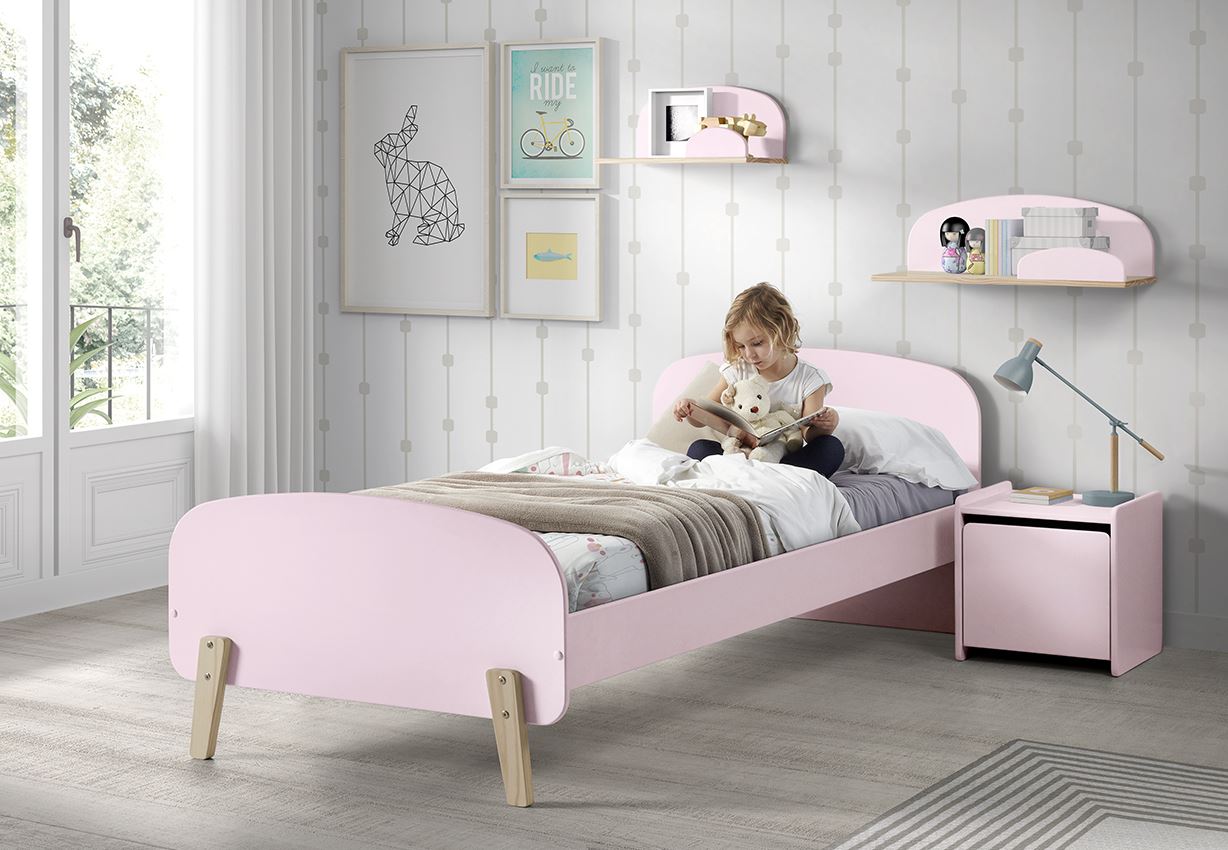 Jaxx wandplank Kiddy 65 cm roze