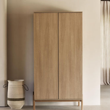 Quax Chambre de bebe 3 pièces (lit L 12 x Lg 6 cm - commode avec rallonge- armoire 2 portes) Ashi Honey Ash