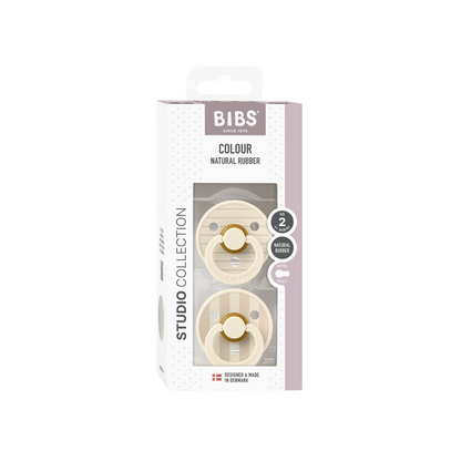 Bibs Sucette + 6 mois STUDIO Pack Pin Ivory Vanilla Mix - 2 pièces
