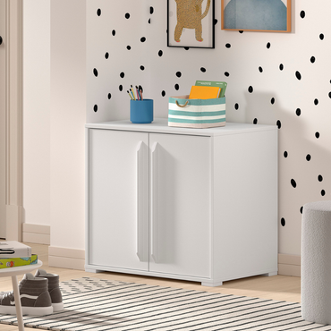 JAXX Commode 2 portes Sam pour lit mi-hauteur White