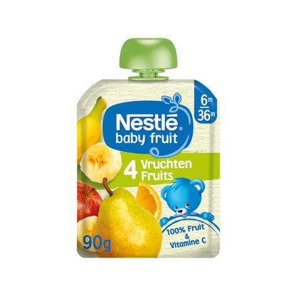 Nestle Compote BABY FRUIT 4 vruchten 90g - 4 stuks